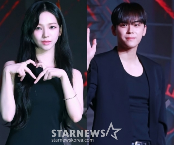 가수 카리나, 배우 김도훈 /사진=이동훈 기자