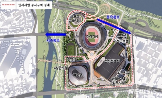잠실 &#039;스포츠·마이스(MICE) 복합단지&#039; 관람객 이동 동선. /사진=뉴시스(서울시 제공).