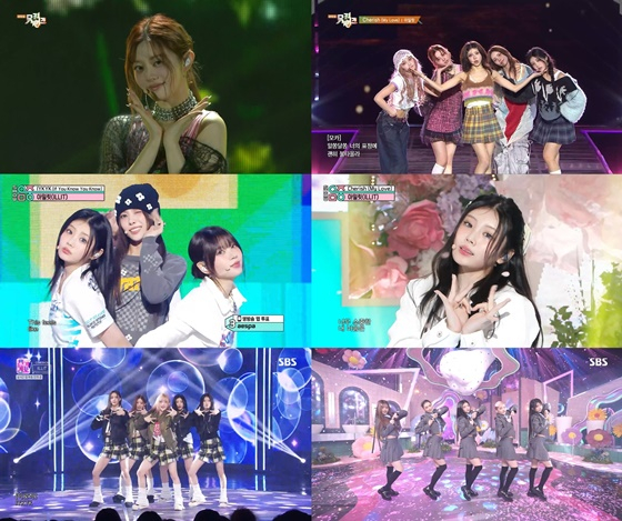 아일릿 /사진=KBS 2TV &#039;뮤직뱅크&#039;,  MBC &#039;음악중심&#039;, SBS &#039;인기가요&#039; 캡처