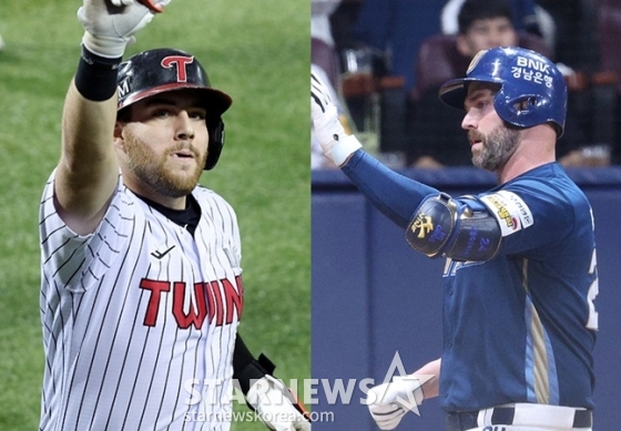2024 KBO 골든글러브 1루수 후보에 오른 LG 오스틴 딘(왼쪽)과 NC 맷 데이비슨. /사진=김진경 대기자 