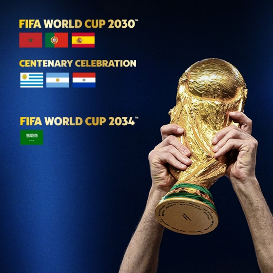 국제축구연맹(FIFA)이 발표한 2030, 2034 월드컵 개최지. /사진=국제축구연맹(FIFA) 공식 사회관계망서비스(SNS)