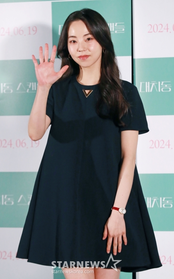 배우 안소희가 12일 오후 서울 CGV용산아이파크몰에서 진행된 영화 &#039;대치동 스캔들&#039;(감독 김수인) 언론시사회 및 기자간담회에 참석해 포즈를 취하고 있다. /2024.06.12 /사진=이동훈