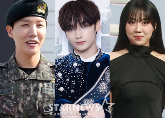 방탄소년단 제이홉, 투모로우바이투게더 휴닝카이, 이영지 /사진=스타뉴스
