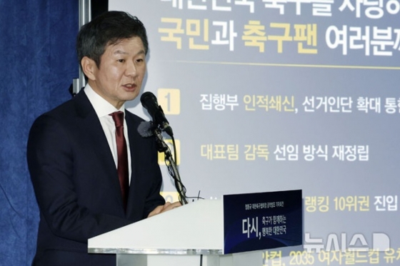 정몽규 후보. /사진=뉴시스 제공