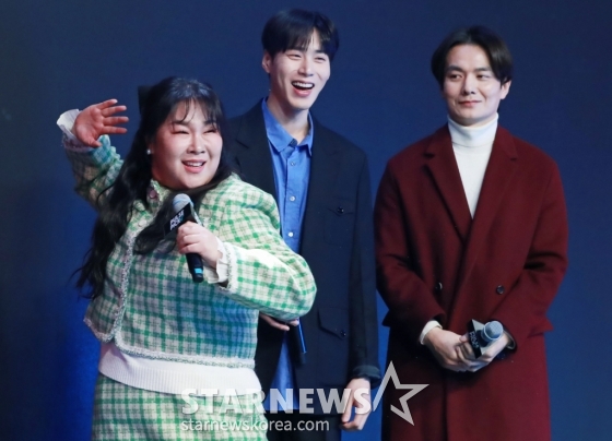 코미디언 김민경이 14일 오전 서울 강남구 GB성암아트홀에서 진행된 숏폼 콘텐츠 펄스픽 미디어데이에 참석해 포즈를 취하고 있다. /2025.01.14 /사진=이동훈 photoguy@