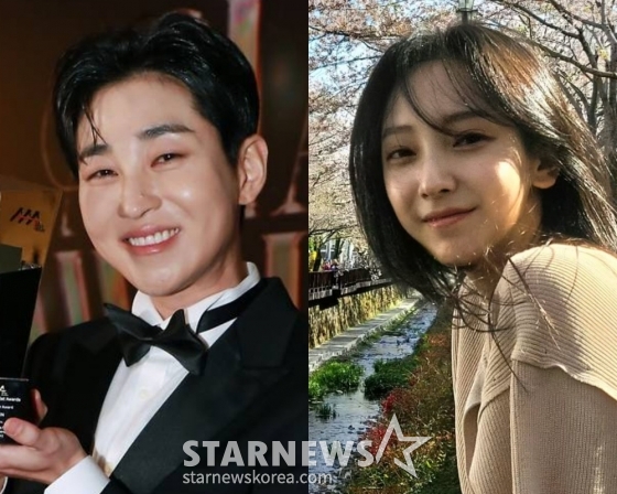 래퍼 딘딘(왼쪽), 배우 이푸름 /사진=스타뉴스, 인스타그램