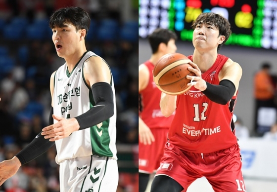 김종규와 정효근(왼쪽부터). /사진=KBL 제공 