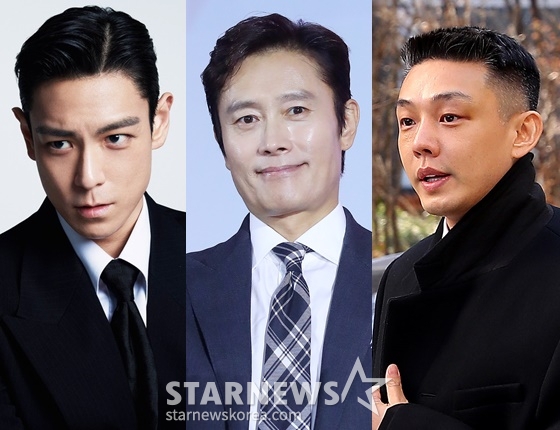 왼쪽부터 빅뱅 출신 탑, 이병헌, 유아인 /사진=스타뉴스