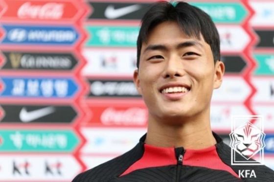 한국 U-20 축구대표팀 공격수 김명준. /사진=대한축구협회 제공