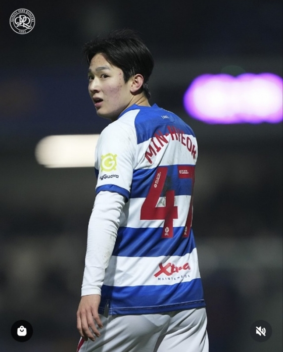 QPR 공격수 양민혁. /사진=QPR 공식 SNS 갈무리