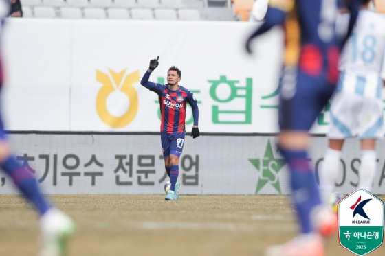 루안이 선제골을 넣고 세리머니하고 있다. /사진=한국프로축구연맹 제공