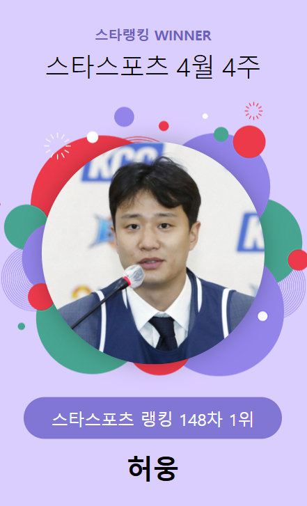 스타랭킹 스타스포츠 148차 1위 허웅. /사진=스타뉴스