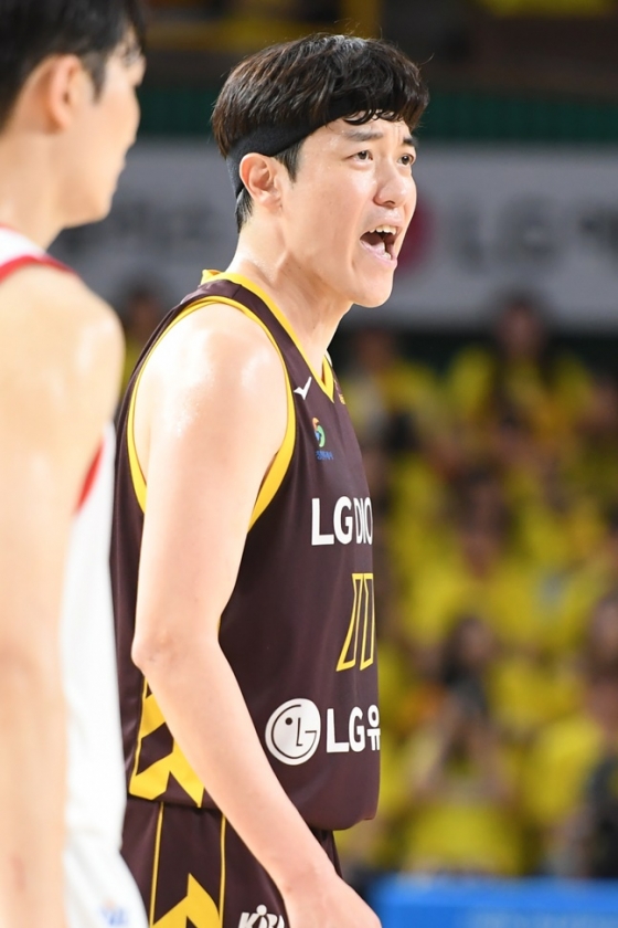 LG 허일영이 포효하고 있다. /사진=KBL 제공 