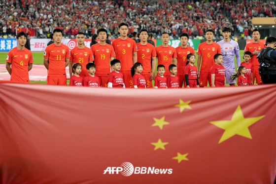 2026 FIFA 북중미 월드컵 아시아 예선에 나선 중국 축구대표팀. /AFPBBNews=뉴스1