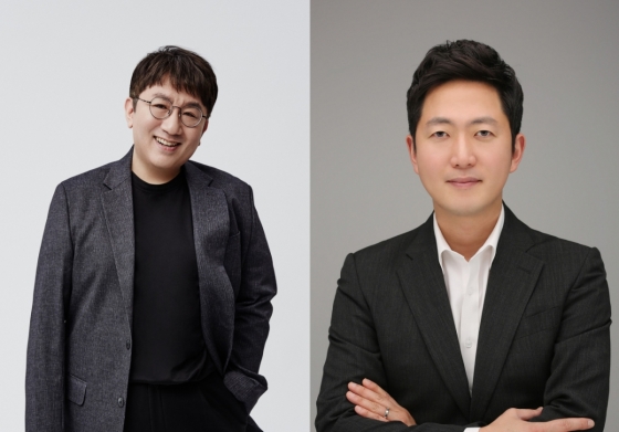 방시혁 하이브 의장(좌) 이재상 하이브 대표(우)/사진제공=하이브