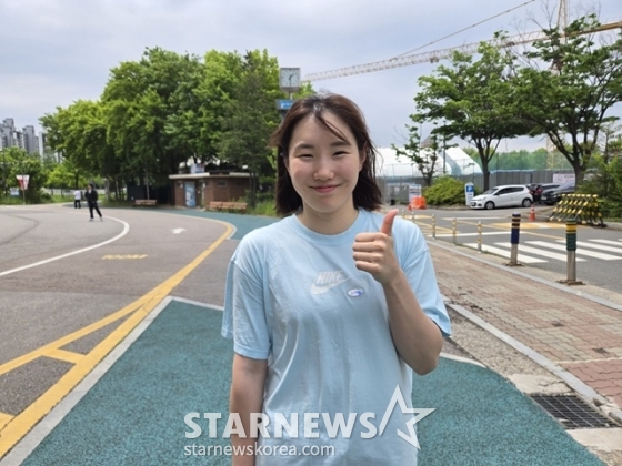 경기 후 만난 김지영. /사진=이원희 기자