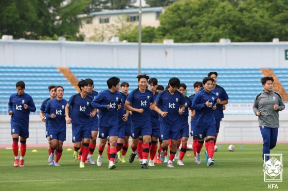 5월 원주 소집 훈련 당시 20세 대표팀 훈련 모습. /사진=대한축구협회 제공