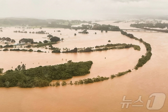 홍수로 인해 침수된 호주 동부 타리 지역 /AFP=뉴스1