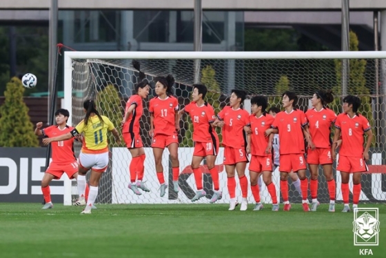 한국의 실점 장면. /사진=대한축구협회 제공