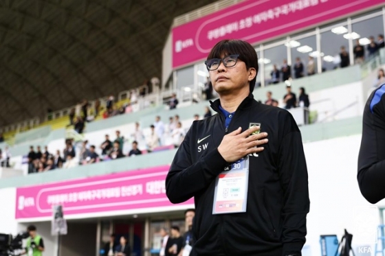 신상우 한국 여자축구대표팀 감독. /사진=대한축구협회 제공