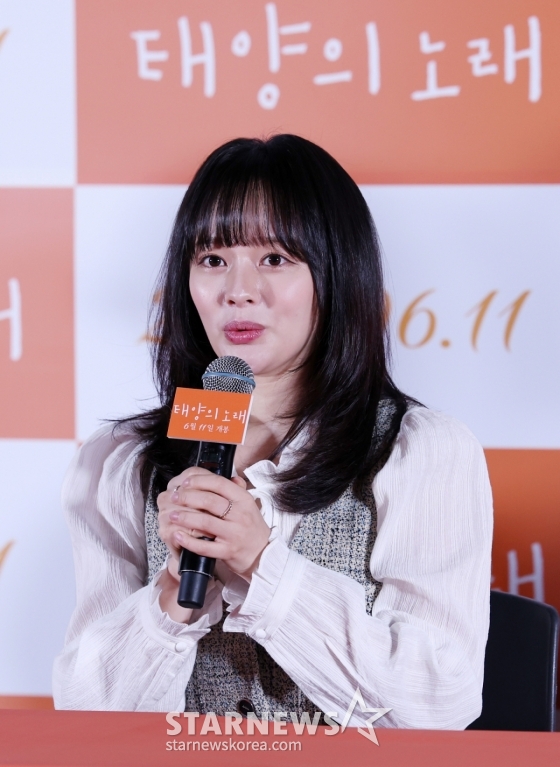 배우 정지소가 2일 서울 용산구 CGV 용산에서 진행된 영화 &#039;태양의 노래(조영준 감독)&#039; 언론시사회 및 기자간담회에 참석해 질의응답을 하고 있다. /2025.06.02 /사진=김휘선 hwijpg@