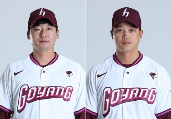 오주원(왼쪽)과 박준태. /사진=키움 히어로즈