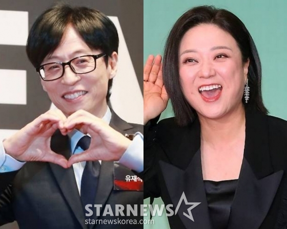 코미디언 유재석(왼쪽), 김숙 /사진=스타뉴스