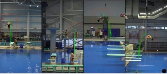 AI 기반 3D 동작 분석 및 예측 시스템의 분석 화면.  /사진=대한수영연맹
