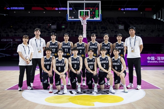 U-19 여자농구 대표팀. /사진=대한민국농구협회 제공 