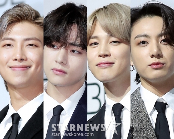 방탄소년단 RM, 뷔, 지민, 정국 /사진=스타뉴스
