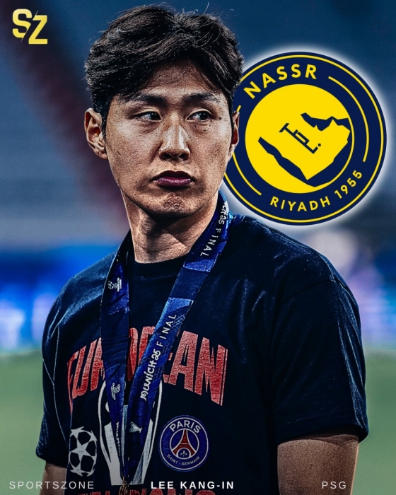 사우디아라비아 알나스르 이적설이 제기된 파리 생제르맹(PSG) 이강인. /사진=스포츠존 SNS 캡처