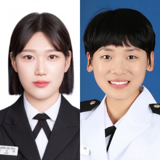 조시은 소위(왼쪽), 김하나 소위. /사진=LG 트윈스 제공