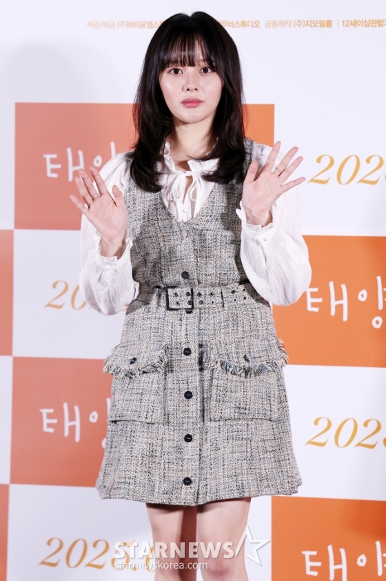 배우 정지소가 2일 서울 용산구 CGV 용산에서 진행된 영화 &#039;태양의 노래(조영준 감독)&#039; 언론시사회 및 기자간담회에 참석해 포즈를 취하고 있다. /2025.06.02 /사진=김휘선 hwijpg@