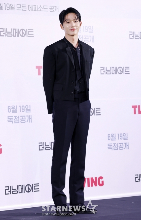 배우 이정식이 12일 서울 마포구 스탠포드호텔에서 진행된 티빙 오리지널 드라마 &#039;러닝메이트&#039; 제작발표회에 참석해 포즈를 취하고 있다. /2025.06.12 /사진=김휘선 hwijpg@
