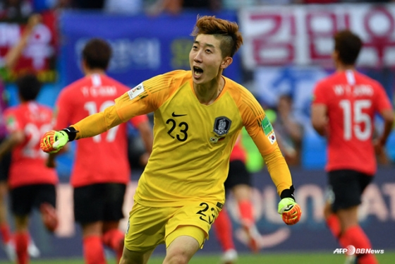 2018 러시아 월드컵 당시 조현우. /AFPBBNews=뉴스1