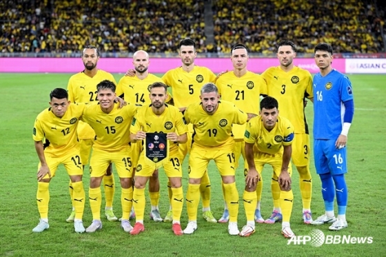 말레이시아 축구대표팀의 모습. /AFPBBNews=뉴스1