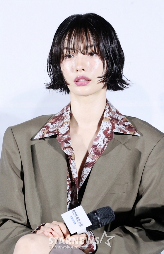 배우 나나가 17일 서울 광진구 롯데시네마 건대입구에서 진행된 영화 &#039;전지적 독자 시점(김병우 감독)&#039; 제작보고회에 참석해 질의응답을 하고 있다. /2025.06.17 /사진=김휘선 hwijpg@