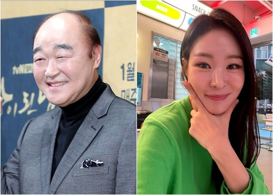 장광(왼쪽), 미자/사진=스타뉴스, 미자 계정