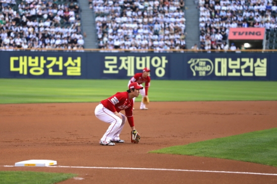 올 시즌 수비로는 2경기 출전에 그친 최정. /사진=SSG 랜더스 제공