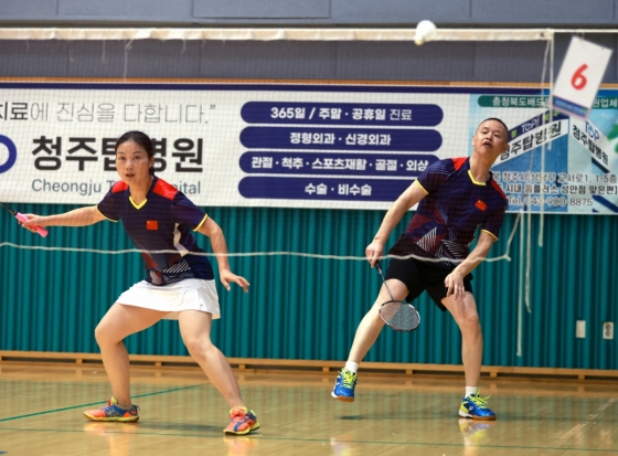 2024 제24회 한중생활체육교류 배드민턴 경기 모습. /사진=대한체육회 제공