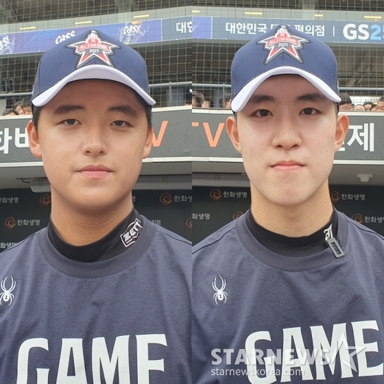 북일고 박준현(왼쪽)과 장충고 문서준. /사진=김동윤 기자 