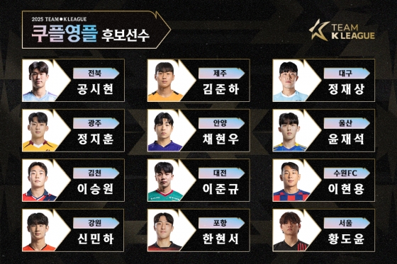 2024 팀 K리그 &#039;쿠플영플&#039; 후보 선수들. /사진=한국프로축구연맹 제공