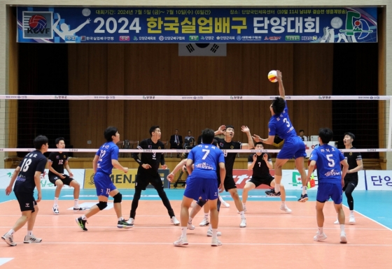 지난해 충북 단양에서 열린 2024 한국실업배구 단양대회 경기 모습. /사진=한국실업배구연맹 제공