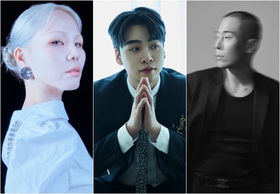 7월 4일부터 7월 6일까지 차례대로 시구자로 나서는 알리(왼쪽부터), 이수호, 프로듀서 라도. /사진=KIA 타이거즈