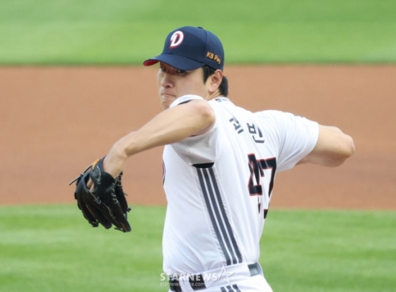 3일 첫 무실점 경기를 완성한 곽빈. /사진=김진경 대기자