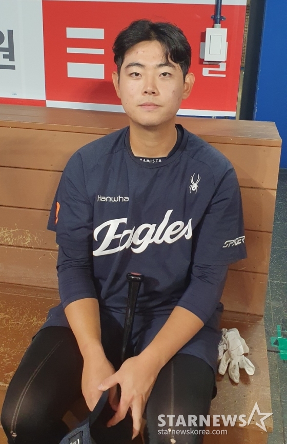 한화 허인서가 6일 고척 키움전을 앞두고 스타뉴스의 사진 촬영에 응했다. /사진=김동윤 기자