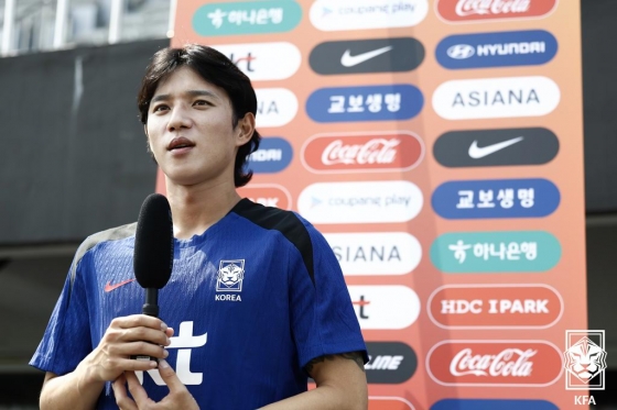 대한축구협회와 인터뷰 중인 정승원. /사진=대한축구협회 제공
