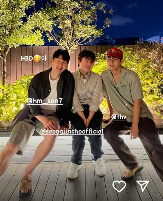 왼쪽부터 손흥민, 조성진, 뷔 /사진=뷔 인스타그램 캡처