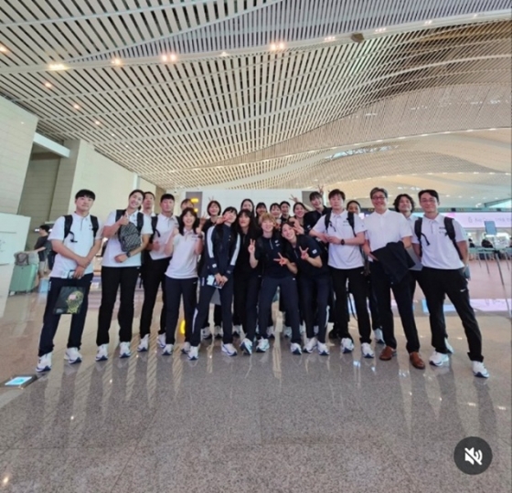 중국으로 향한 한국 여자농구대표팀. /사진=대한민국농구협회 SNS
