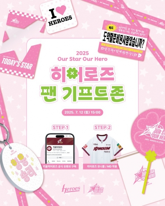 키움 히어로즈 구단이 2025 KBO 올스타전에 참여한 팬들을 위해 준비한 굿즈. /사진=키움 히어로즈 제공